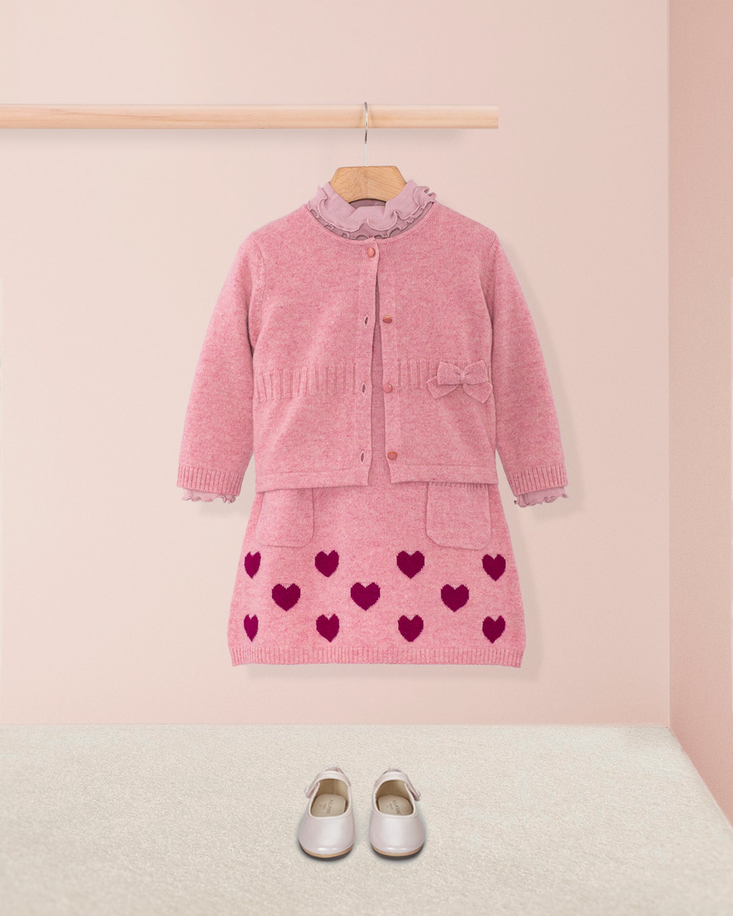 Lovey Rose Hearts Cashmere Dress